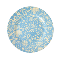 Blue Fern & Flower Print Melamine Side Plate By Rice DK[1]